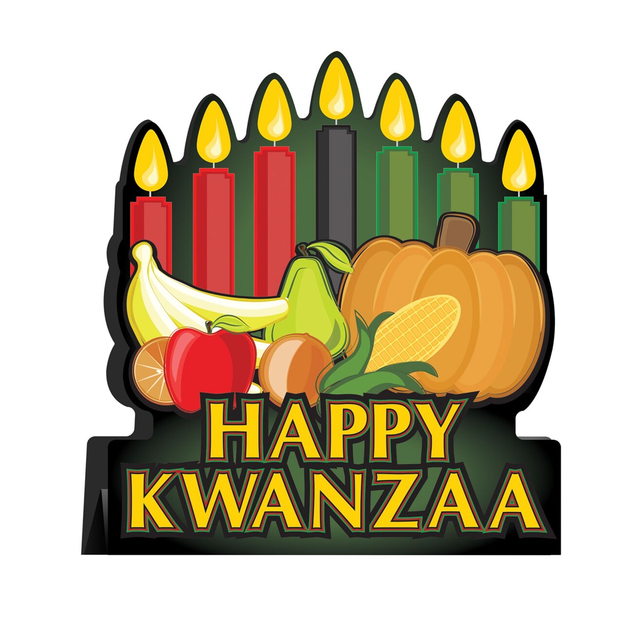 Beistle 15" Vibrant Unique 3-D Happy Kwanzaa Centerpieces Decor